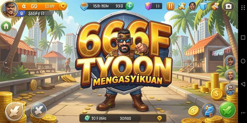 Tampilan gameplay Tycoon yang seru dan menantang di 666F.