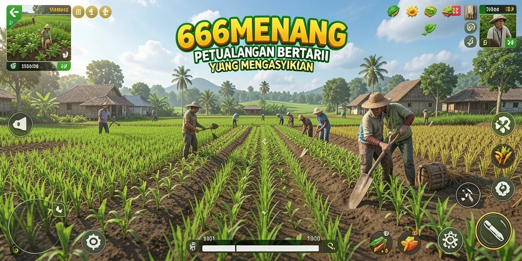 Screenshot gameplay 666MENANG yang menampilkan petualangan bertani yang seru.