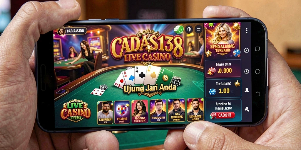 Screenshot gameplay CADAS138 menampilkan dealer langsung yang interaktif.