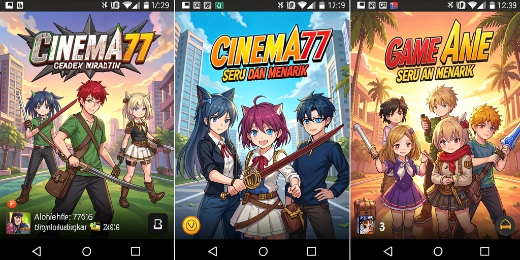 Gameplay seru dengan karakter Anime interaktif.