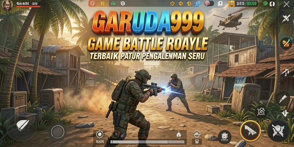 Tampilan gameplay seru dalam arena pertarungan Battle Royale.