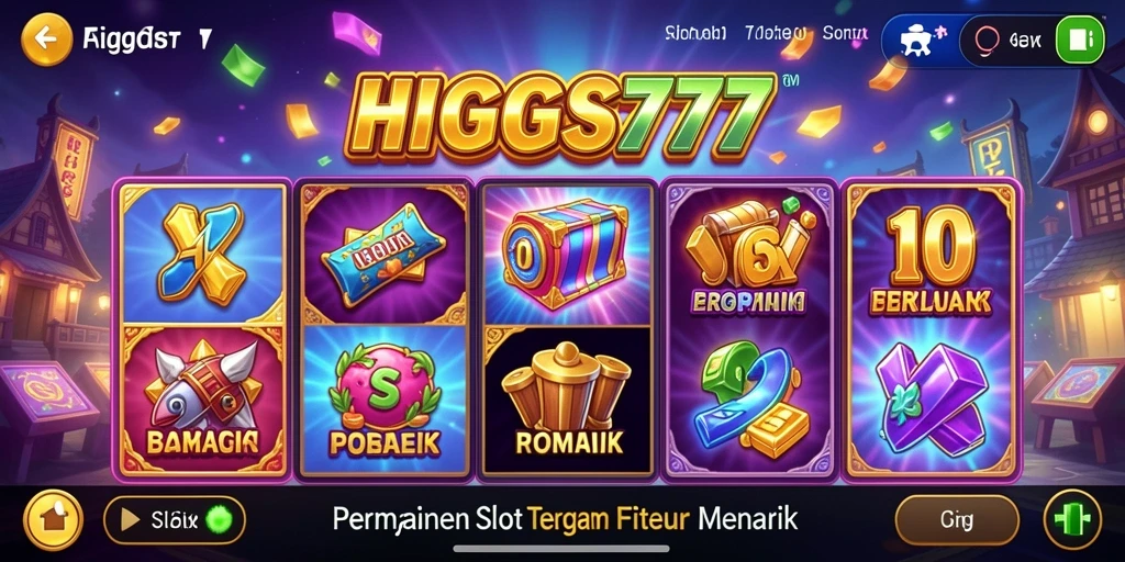 Tampilan menarik dari gameplay HIGGS777 yang penuh dengan fitur slot seru.