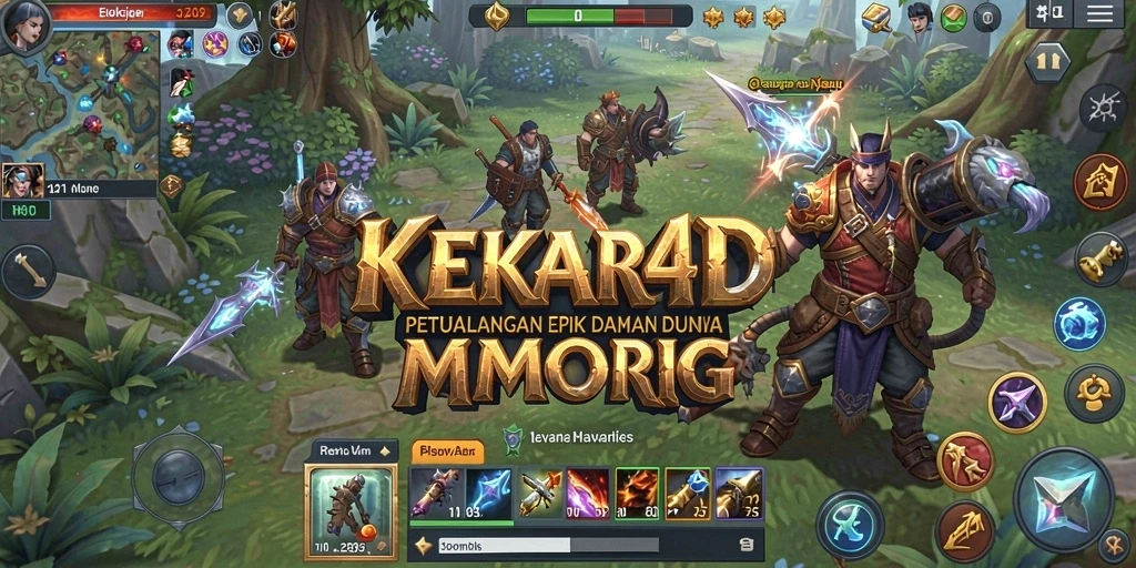 Tampilan gameplay KEKAR4D dengan pertarungan dan eksplorasi dunia yang menarik.