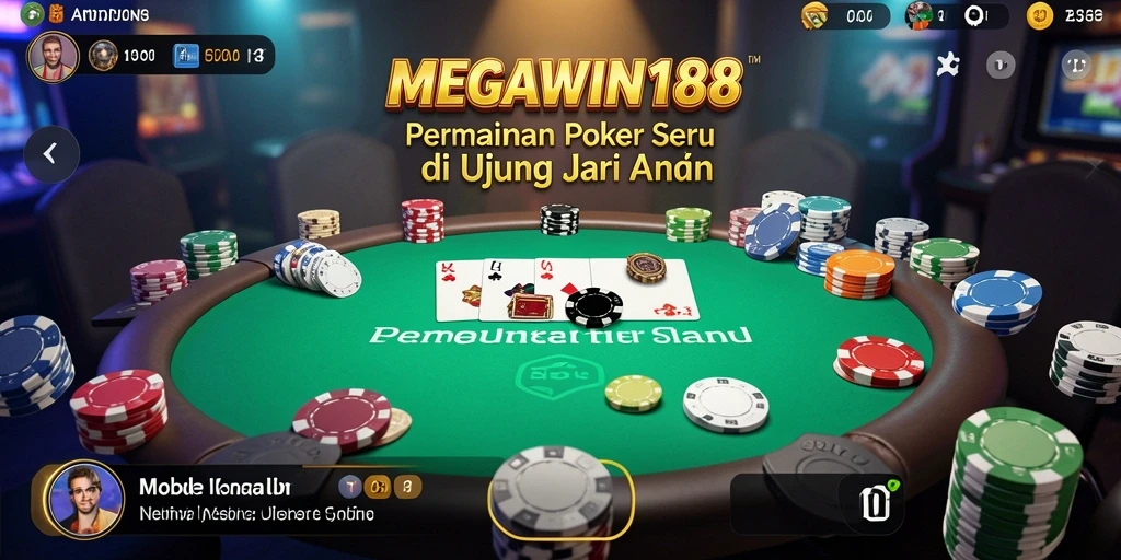 Tampilan menarik dari gameplay Poker di MEGAWIN188.
