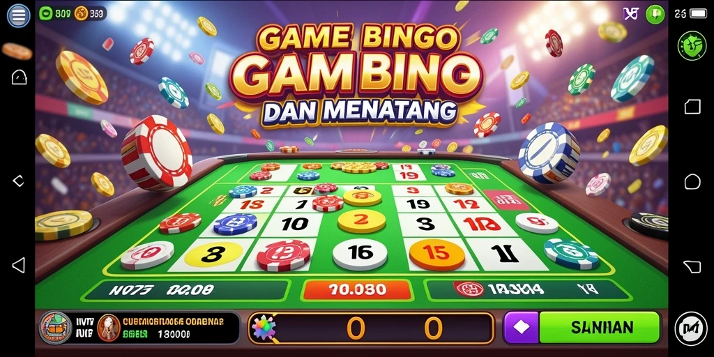 Tampilan gameplay Bingo yang seru di NV77.