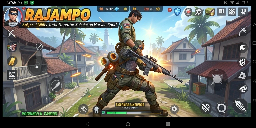 Tampilan antarmuka RAJAMPO yang memudahkan navigasi aplikasi Utility.