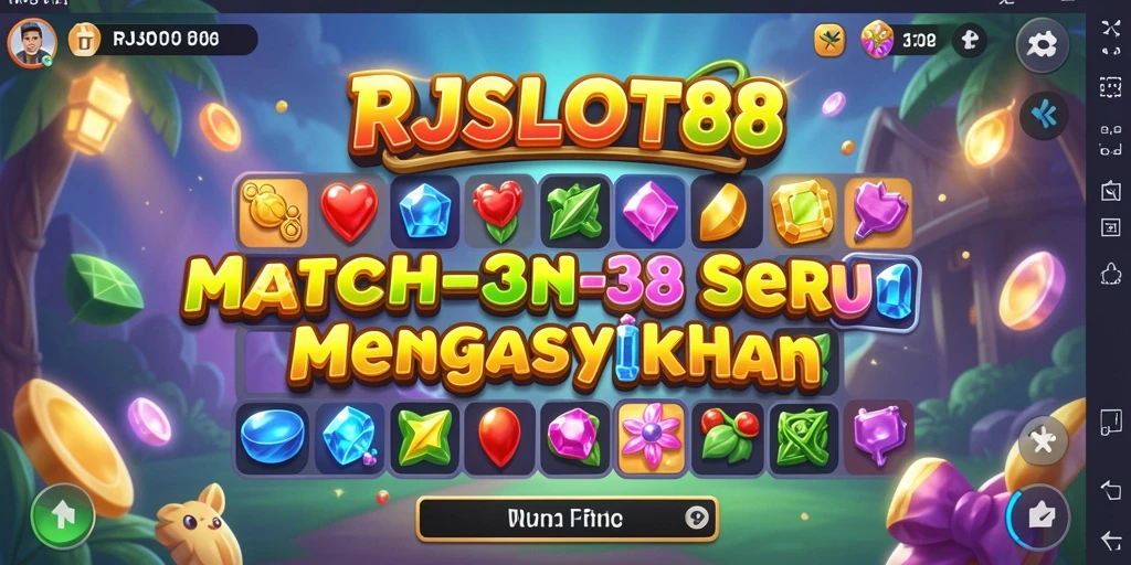 Tampilan gameplay RJSLOT88 yang penuh warna dan menantang.