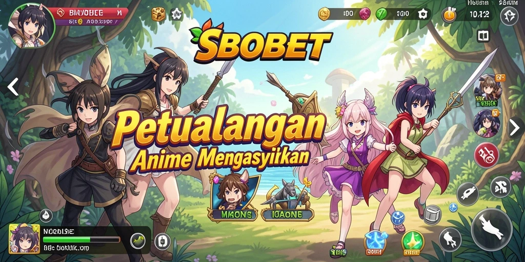 Tampilan menarik dari gameplay SBOBET dengan karakter anime yang dinamis.