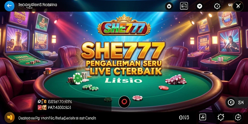 Tampilan seru gameplay Live Casino dengan dealer langsung di SHE777.