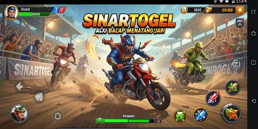 Screenshot menampilkan akselerasi cepat dalam balapan yang menegangkan.