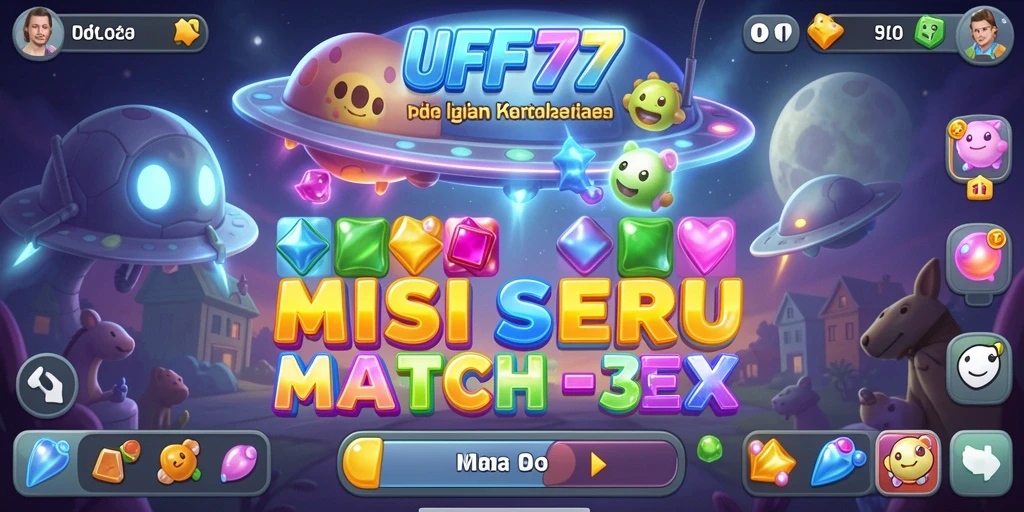 Screenshot gameplay UFO77 yang seru dalam kategori Match-3.