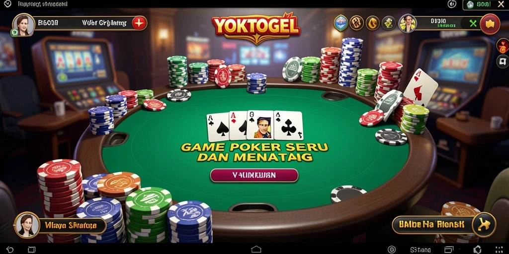Screenshot gameplay YOKTOGEL yang menampilkan suasana turnamen Poker.